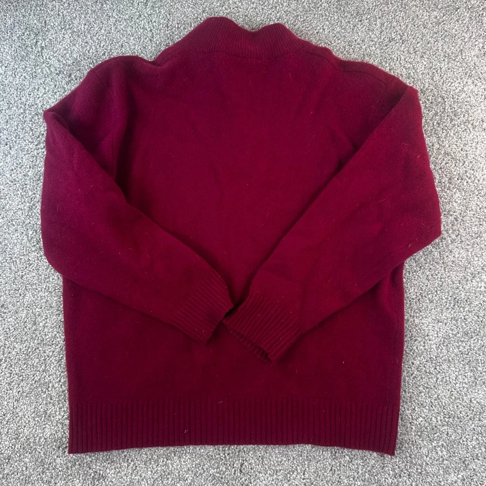 Jos A Bank 1/4 Zip Sweater Mens XL Lambswool Nylon Casual Preppy Business READ